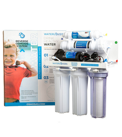 Atvirkštinio osmoso sistema WaterLovers RO5 Pro 100 GPD su siurbliu, KAINA BE PVM: 161.157025, KODAS: RO5-LUX-PUMP | 001