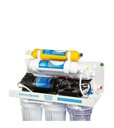 Atvirkštinio osmoso sistema WaterLovers RO6 Pro 100 GPD su siurbliu, KAINA BE PVM: 204.999999, KODAS: RO6-LUX-PUMP | 004