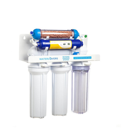 Atvirkštinio osmoso sistema WaterLovers RO7 Pro 100 GPD BioSafe su šarminimu, KAINA BE PVM: 157.024794, KODAS: RO7-LUX-BIO-T22 |