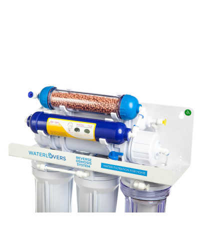 Atvirkštinio osmoso sistema WaterLovers RO7 Pro 100 GPD BioSafe su šarminimu, KAINA BE PVM: 157.024794, KODAS: RO7-LUX-BIO-T22 |