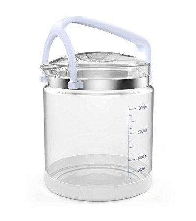 4 litrų stiklinis vandens surinkimo indas distiliatoriui, KAINA BE PVM: 24.793388, KODAS: JUG-GLASS | 001