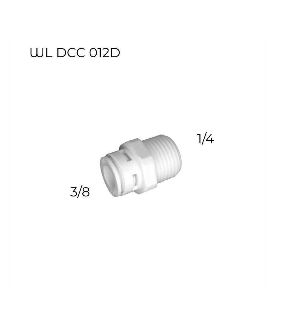 "-" FORMOS RO JUNGTIS SU IŠORINIU SRIEGIU - V3/8 | S1/4, KAINA BE PVM: 1.239669, KODAS: DCC-012D | 001