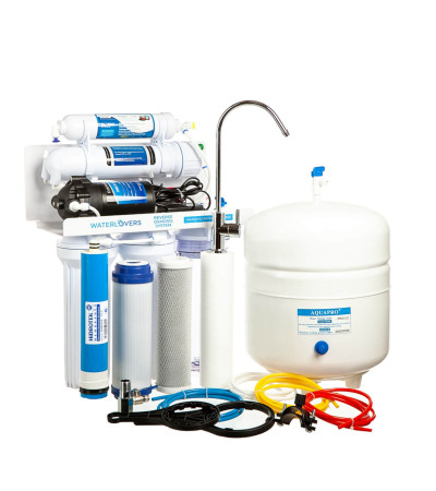 Atvirkštinio osmoso sistema WaterLovers RO5 Pro 100 GPD su siurbliu, KAINA BE PVM: 161.157025, KODAS: RO5-LUX-PUMP | 002