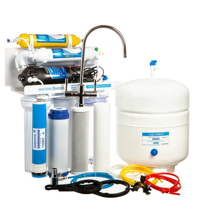 Atvirkštinio osmoso sistema WaterLovers RO6 Pro 100 GPD su siurbliu, KAINA BE PVM: 204.999999, KODAS: RO6-LUX-PUMP | 002