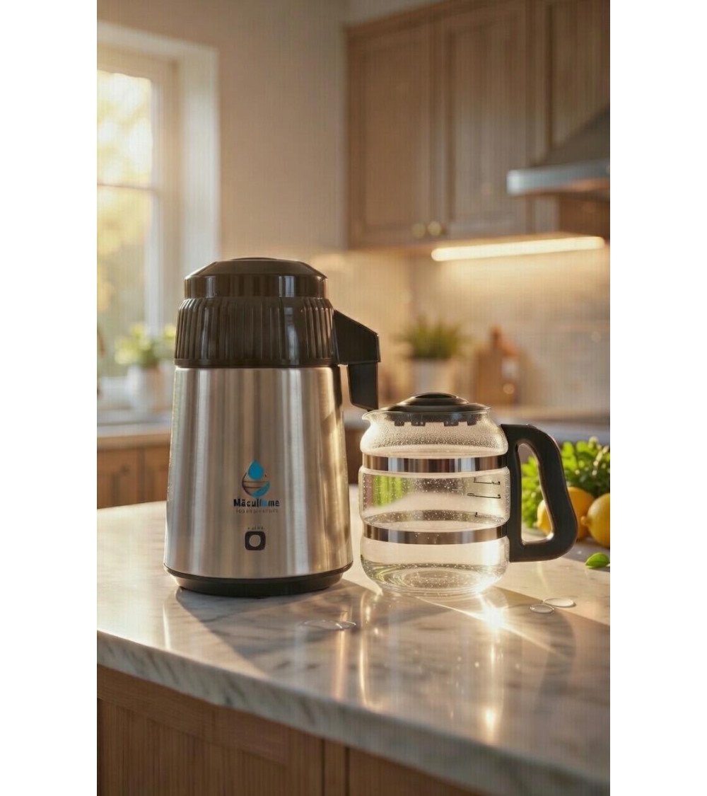 316 MEGAHOME DESTILĀTORS (SUDRABA/MELNS/STIKLA TRAUKS)