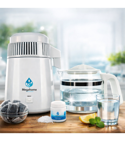 MegaHome ūdens destilators 4L | Nerūsējošā tērauda ūdens destilētājs
