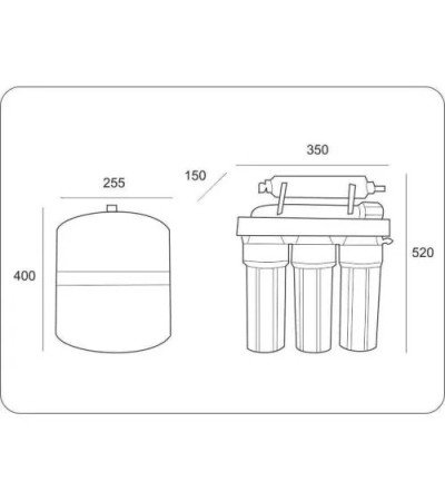 WaterLovers Osmo Plus 100 GPD – 5 posmu reversās osmozes filtrs